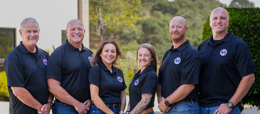 Our Team at Behind That Badge, group photo of 6 people